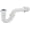 Style-1-White, variant on (1 Pack) White P Trap 1 1/2 Inch for Bathroom Kitchen Sink Drain Pipe Tubular Kit with White Threaded Adapter and Blue TPE Washer KSD-001W