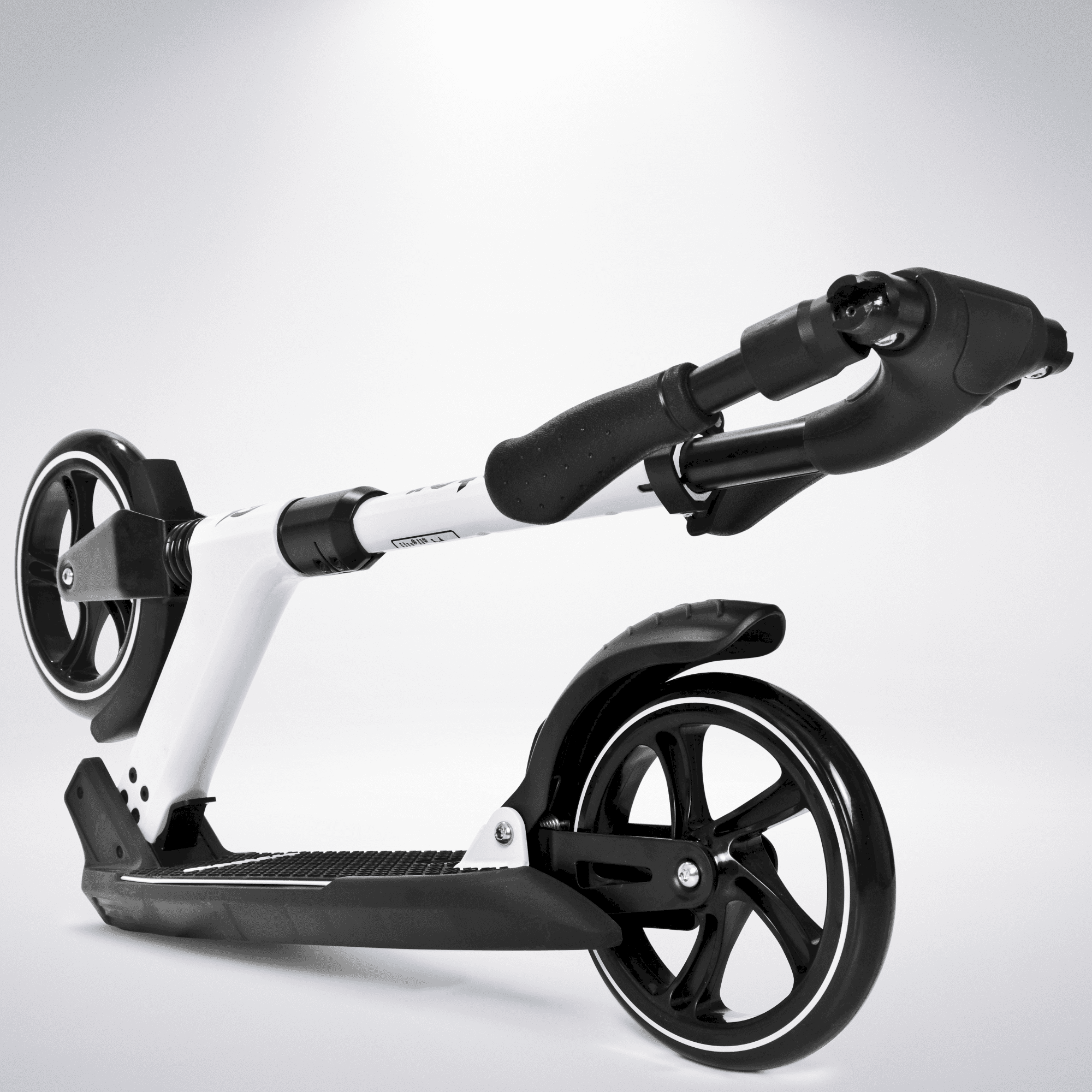EXOOTER M7 Manual Adult Kick Scooter with Dual Suspension Shocks and 240mm/200mm Big Wheels. 