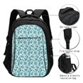 thumbnail image 3 of Disketp Teal turquoise shell Mochila de Viaje Estampada para Laptop con Puerto de Carga USB, Mochila Impermeable para Computadora – Regalo para Hombres y Mujeres, 3 of 7