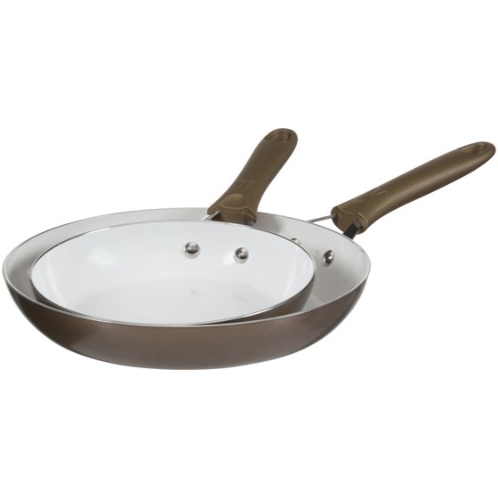WearEver Pure Living Ceramic Cookware Frying Pans 2 pc Sleeve