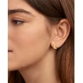 thumbnail image 2 of Gold Statement Drop Earrings for Women Heart Cross Butterfly Ellipse Hoop Earrings Small Thick Oval Open Huggies Earrings Wedding Minimalist Aesthetic Jewelry Gift, 2 of 7