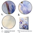 thumbnail image 3 of Designart "Pink Purple Irises love expression V" Floral Floater Framed Canvas Wall Art, 3 of 7