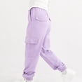 thumbnail image 6 of Cargo Sweatpants for Boys Girls School Baggy Pants Kids Summer Elastic Waist Casual Athletic Joggers Trendy, 6 of 9