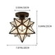 thumbnail image 3 of Lámpara de techo de cristal | Farol pequeño de PVC para pasillos, balcones y balcones | Diseño de cinco puntas con destellos cálidos | Iluminación empotrada para pasillos, porches y escaleras, 3 of 5
