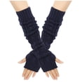 thumbnail image 6 of TERGAYEE Winter Knit Warm Long Glove,Womens Winter Warm Over Elbow Long Fingerless Thumb Hole Gloves,Thumbhole Fingerless Gloves Arm Warmers Glove for Women, 6 of 6