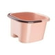 thumbnail image 4 of Bañera de hidromasaje para pies, cuenco para pedicura, masajeador de pies doméstico con mango para remojo rosa, 4 of 9