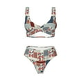 thumbnail image 4 of Daiia Patchwork In Country Style Women's Bikini Set Two Piece Swimsuit High Waisted Bikini Adjustable Straps Bikini Perfect for Beach, Pool, and Summer Vacation-Small, 4 of 9