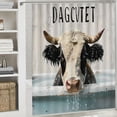 thumbnail image 6 of Orinice Cow Bathroom Decor Set Colorful Luxurious Polyester Fabric Shower Curtain Set with Hooks 69x72, 6 of 7