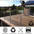 thumbnail image 3 of Uyoyous 8 Pcs Pince en Verre Robuste Carrée Support en Verre Pince 1.8 Pieds' Acier Inoxydable 316 Kit de Clips en Verre Réglables avec Joints en Caoutchouc pour Verre 8-12Mm, 3 of 5