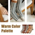 thumbnail image 6 of 5 Pairs Women's Vintage Wool Socks, Super Cozy Thick Winter Hiking Crew Socks, 6 of 7