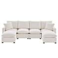 thumbnail image 6 of MAYEERTY 110x57" Modern U-Shaped Modular Sofa - 6-Seat Chenille Sectional with 2 Pillows, Freely Combinable for Living Room/Apartment/Office, 2 Colors, 6 of 24