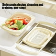 thumbnail image 5 of Extendable Over the Sink Colander Fruits and Vegetables Drain Basket Adjustable Strainer Sink Washing Basket for Kitchen, 5 of 6