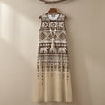 thumbnail image 4 of Xoenoiee Aztec Elephant Southwest American Tribal Print Women's Boho Maxi Dress Summer Sleeveless Round Neck, Long Flowy Beach Vacation Dresses, Cotton Linen Casual Sundress with Pockets 2026, S, 4 of 7