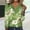 Green, variant on Casual Tops for Women Long Sleeve Floral Army Green Fall and Winter Blouses for Women Loose Fit Button Pullover V-Neck T-Shirt