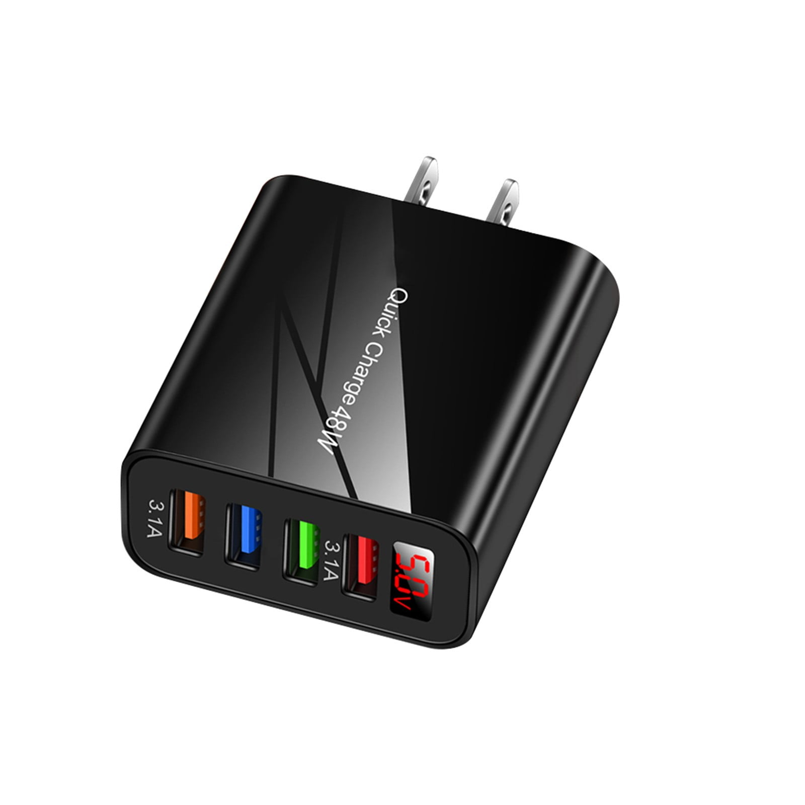 LBECLEY Plug Adaptors 48W 4 Port Usb Wall Charger 3.1Ausb Adapter Power