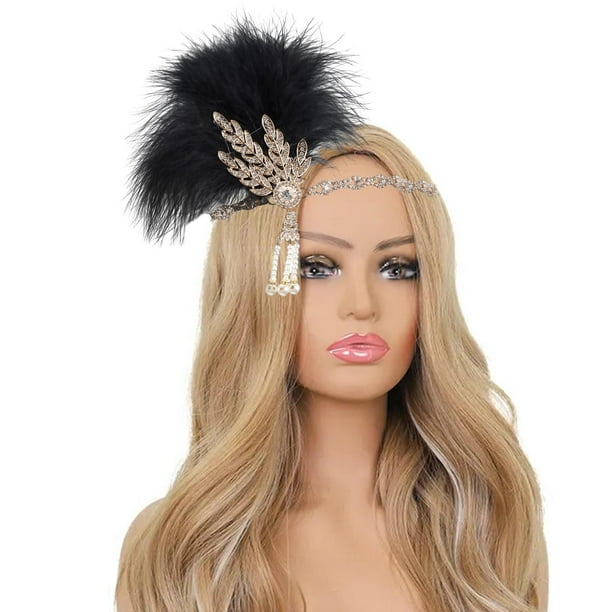 BABEYOND Diadema De Estilo Flapper De Los Años 20, Accesorio Para El Cabello De Gatsby De Los Años 20, Accesorios Para El Cabello (dorado