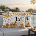 thumbnail image 5 of Hello Fall Outdoor Pillow Covers 20"x12" Set of 2,Waterproof Throw Pillow Covers for Patio Furniture,Orange Pumpkins Thanksgiving Maple Leaf Decorative Cushion Pillowcases for Garden Porch Couch Sofa, 5 of 9