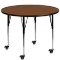 thumbnail image 1 of Bowery Hill Table d'Activité Mobile Ronde 31 Pouces x 42 Pouces en Chêne, 1 of 2