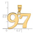 thumbnail image 4 of Diamond2Deal Mother's Day Gift 14K Yellow Gold Polished Number 97 Pendant for Women, 4 of 6