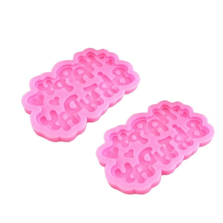 

Gyedtr Happy Birthday Mold Chocolate Silicone Letter Mold Big Cake Letter Mold 2Pcs