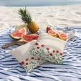 thumbnail image 5 of Outdoor Pillow Cover Red Rose Set of 2 Waterproof Throw Pillowcases Linen Background Decorative Patio Furniture Pillows for Couch Garden Indoor & Outdoor Use, 5 of 9