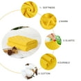 thumbnail image 2 of Cotton Knitted Cable Throw Blanket, 50" x 60", Yellow, 2 of 6