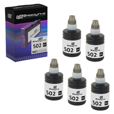 SPEEDYINKS Compatible Ink Bottle Replacement for Epson 502 T502120-S (5 Pack - Black) for use in Epson ET Series, Epson Expression and Epson WorkForce