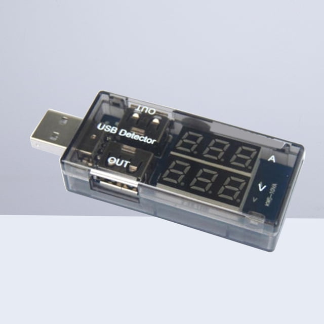 Hytrove Monitor De Y Corriente Para Cargador USB Pequeño Y Resistente En Color Negro