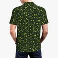 thumbnail image 3 of Balery Green Branch Olive Printed Men’s Short Sleeve Polo Shirt, Midweight Men's Shirt,Golf Polo shirts -XX-Large, 3 of 8