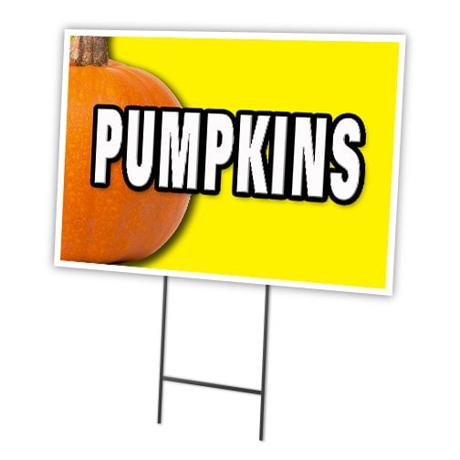 SignMission C-2436-DS-Pumpkins 24 x 36 in. Pumpkins Yard Sign & Stake