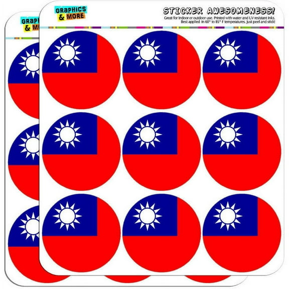 The Republic of China Taiwan National Country Flag 18 2" Planner Calendar Scrapbooking Crafting Stickers