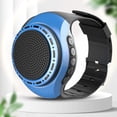 thumbnail image 2 of Reloj de pulsera SunyaMood con altavoz, radio FM, recargable por USB y compatible con Bluetooth (azul), 2 of 7