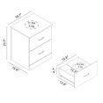 thumbnail image 4 of STYLIVIA 2-Drawer Nightstand Modern Ivory, Knotty Oak 18.7" W x 15.7" D x 23.7" H, 4 of 9