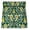 Green, variant on Handmade Kantha Quilt, Ikat Pattern with Colorfull Accents, Traditional Indian Blanket, Bedspread ( Double 90" x 108")