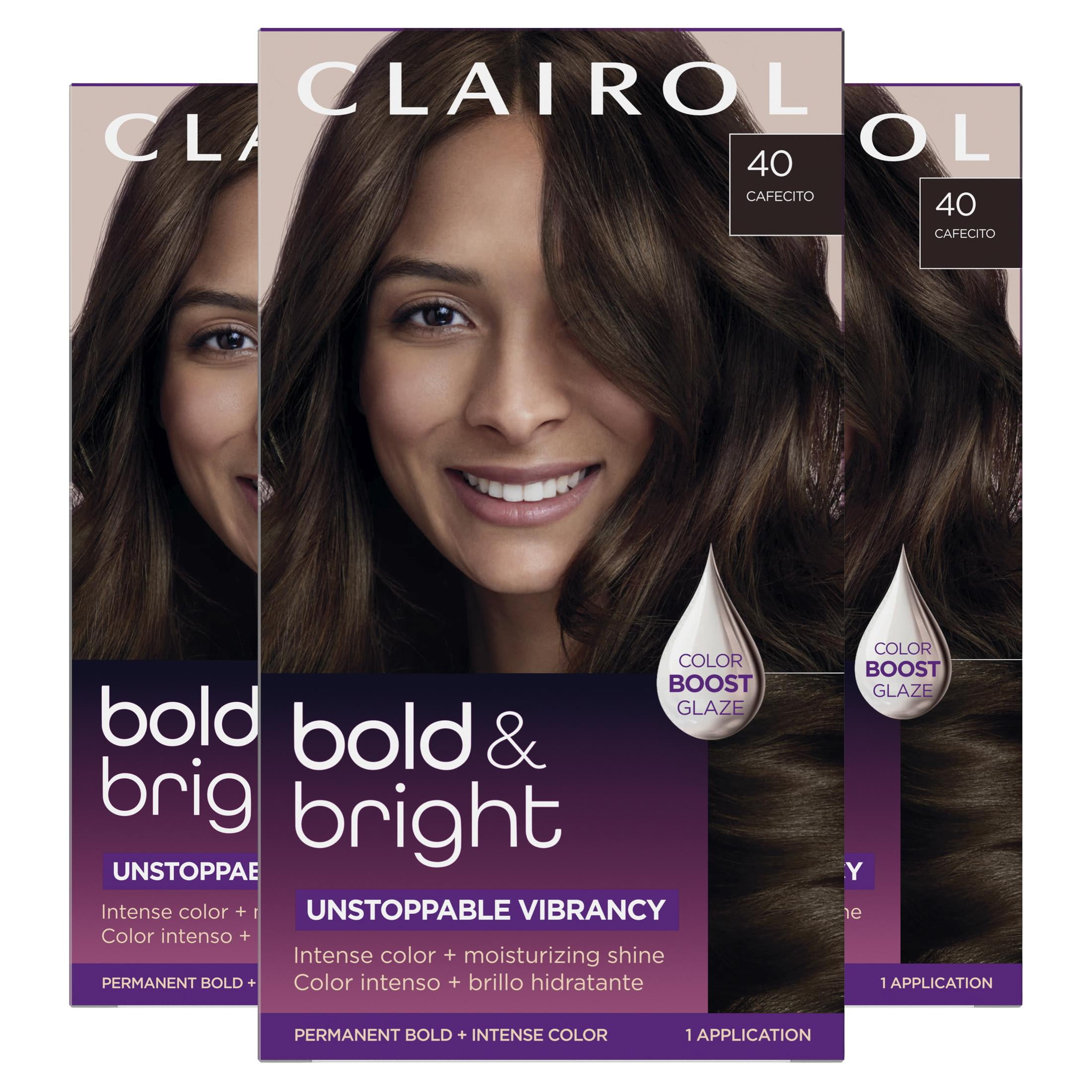 Clairol Bold & Bright Permanent Hair Color Creme, 40 Cafecito, Hair Dye, 1 Application