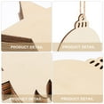 thumbnail image 5 of Minkissy 30Pcs Wooden Slices Decorative Pendant Light Brown Round Head Tree For Diy Crafts And Art Projects, 5 of 5