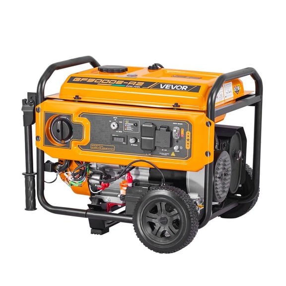 Portable Generator, Gasoline 4650W Peak Watt & LPG 4130W Peak Watt Dual Fuel Generator, Home Backup Generators with Electric Start, Gasoline & LPG Powered, CO Sensor, 20A & 50A Outlets