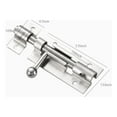 Door Bolt Lock, Stainless Steel Barrel Bolt Door Slide Lock with Screws