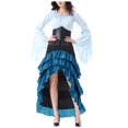thumbnail image 1 of Robe pour Femmes Blouses pour Femmes Col Rond Manches Longues Blouse Corset Jupe à Volants Ensemble de Cosplay, 1 of 4
