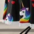 thumbnail image 5 of Coolnut 60" Unicorn Round Tablecloth, Waterproof Spillproof Polyester Fabric Table Cover with Zipper Umbrella Hole for Outdoor Patio Garden Dining Party, 5 of 7