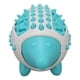 thumbnail image 3 of Juguete dispensador de golosinas para perros, juguete para rechinar los dientes, limpieza resistente a las mordeduras, forma de erizo, rompecabezas para masticar cachorros, juguete azul, 3 of 5