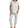 thumbnail image 2 of Vibrex Women's Scrub Set: Short-Stretch Sleeve V-Neck Top & Drawstring Pants - Multi-Pocket, Loose-Fit Uniform for Nurses, Caregivers, Medical Staff (Multiple Colors), 2 of 3