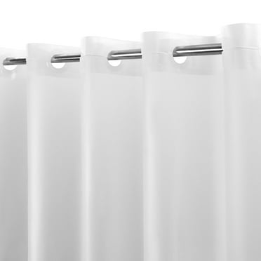 Barossa Design No Hook Frosted Shower Curtain - 8G Heavy Duty PEVA Plastic Shower Liner Waterproof, 71" x 74"