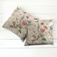 thumbnail image 5 of Ambesonne Floral Eucalyptus Throw Pillow Cover Pack of 2, Soft Efflorescent, 2 Pcs-20"x20", Rose Warm Taupe Green, 5 of 5