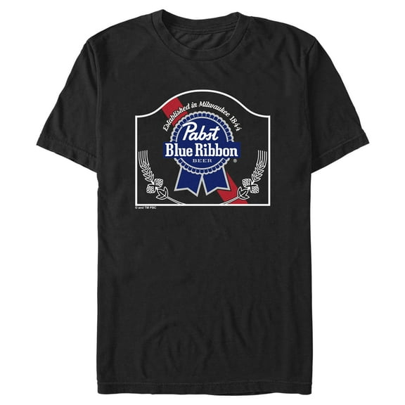 Men's Pabst Vintage Sign Logo  Graphic Tee Black 2X Large