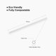 thumbnail image 2 of 100 pajitas desechables, pajitas biodegradables compostables de 7,75 pulgadas de largo, 2 of 9