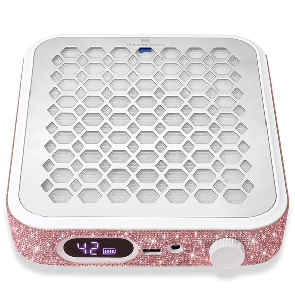 Colector de polvo de uñas CHRISTINE SHELLY recargable rosa