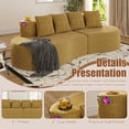 thumbnail image 4 of Villeston Curved 3 Seat Sectional Sofa ,Compressed Modular Sectional Sofa for Living Room,Mutard Yellow, 4 of 6