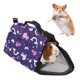 thumbnail image 5 of Bolsa De Viaje Para Mascotas Pequeñas, Bolsa De Hámster Portátil Con Diseño De Espacio Grande, Gancho Desmontable Transpirable Para Viaje ANGGREK Púrpura, 5 of 8