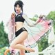 thumbnail image 3 of Demon Slayer Traje De Baño Cosplay Kochou Shinobu Kimono Cardigan Mujer Bikini Conjunto De Ropa Playapangjing, 3 of 4